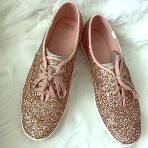 Keds for Kate Spade Rose Gold Glitter Sneaks